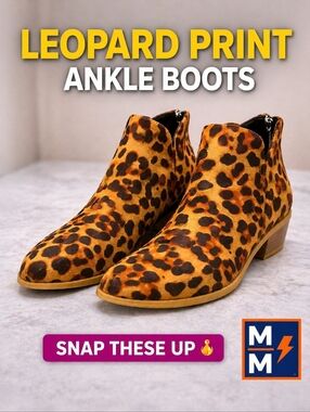 Stylish Leopard Print Ankle Booties